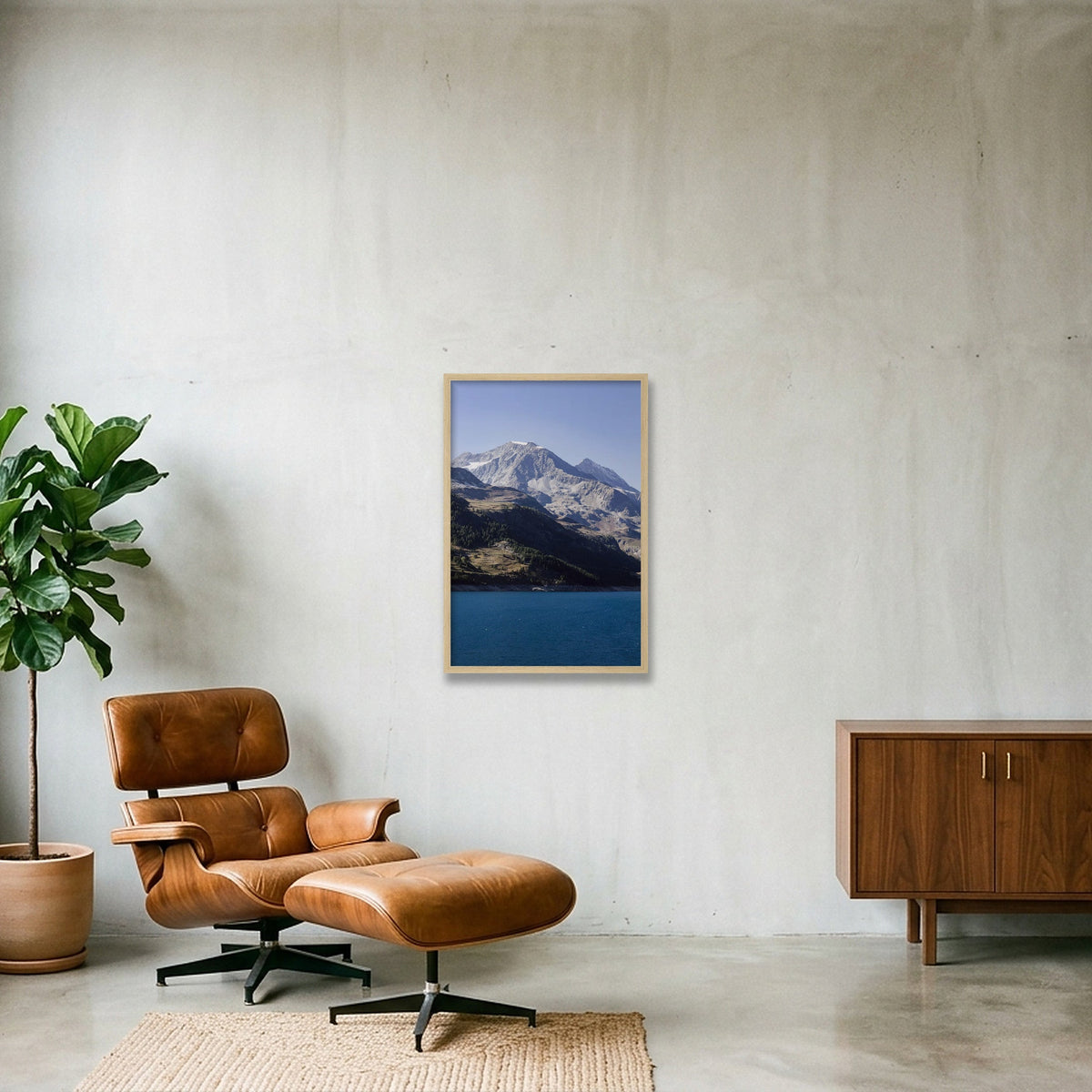 Mountain View — 40×60cm, 16×24" Oak Frame
