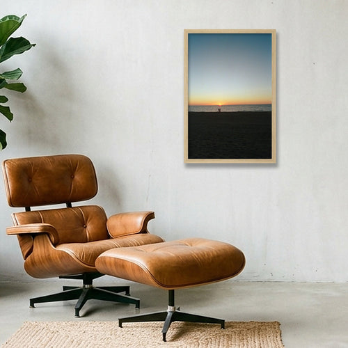 Beach View — 30×45cm, 12×18" Oak Frame