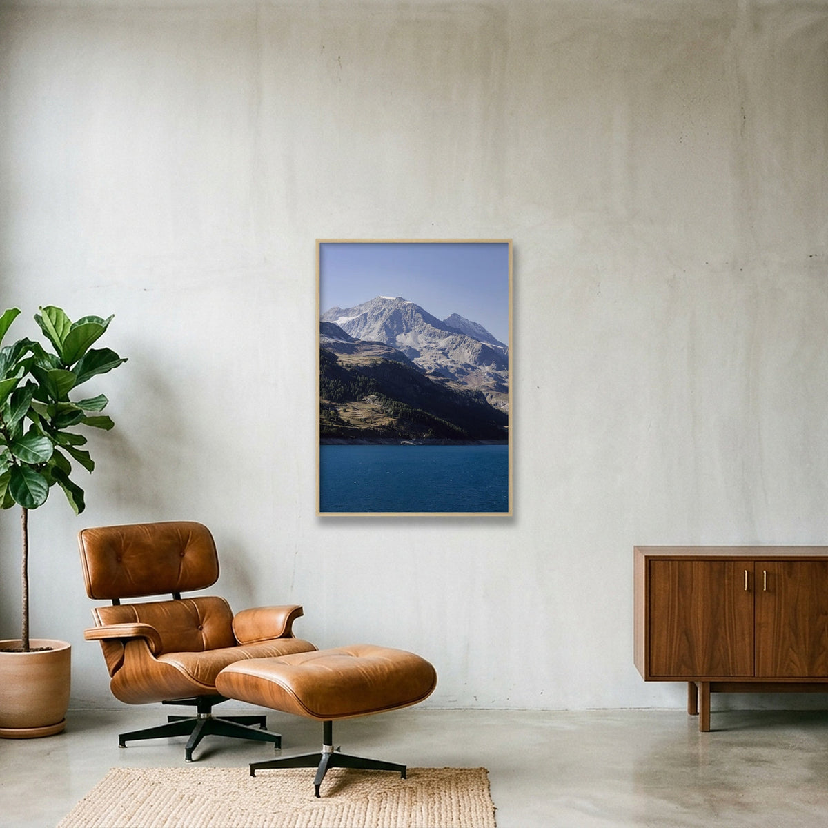Mountain View — 70×100cm, 28×39" Oak Frame